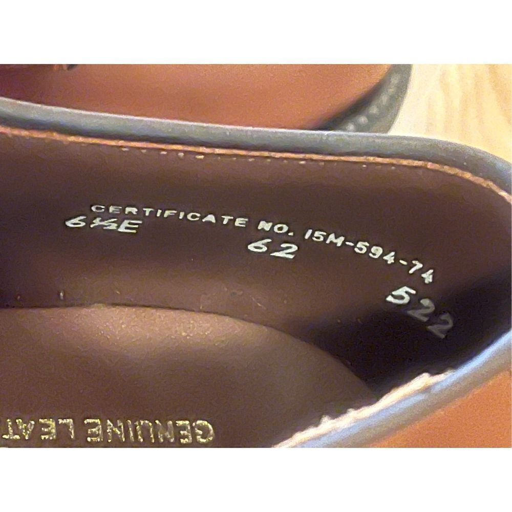 Bates Men's Brown Leather Oxford 6.5E Nwt - Picture 8 of 8